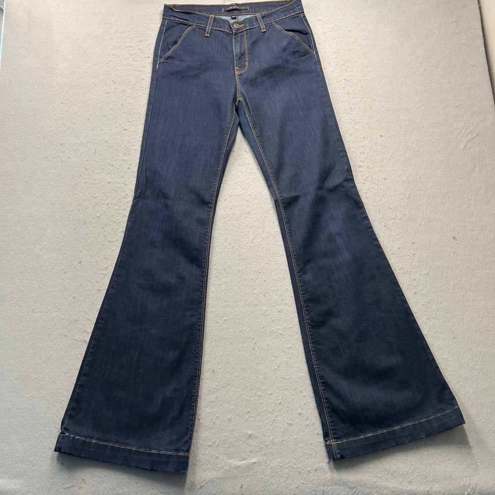 Flying Monkey Platinum High Rise Trouser Jeans Dark Wash Flare Size 26 L8024L
